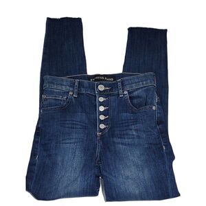 Express Sz 0 Button Fly Cropped Legging Jeans